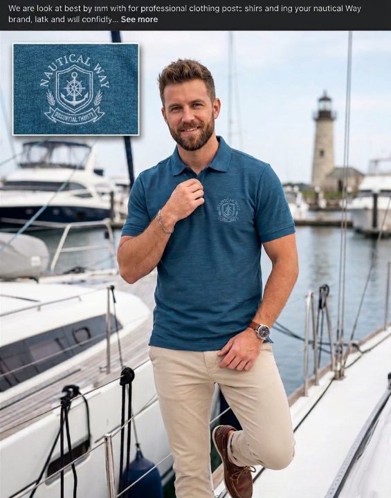 NAUTICAL WAY slub polo shirt adventure awaits