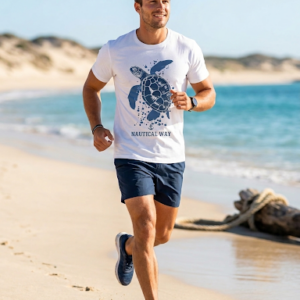 NAUTICAL WAY blue & white turtle